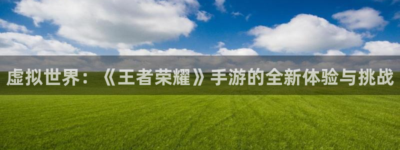 优贝娱乐app：虚拟世界：《王者荣耀》手游的全新体验与挑战